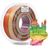 3D Printer Filament, Color Change Rainbow PLA Filament 1.75 mm Dimensional Accuracy +/- 0.02 mm, 1 KG Spool, PLA Rainbow…