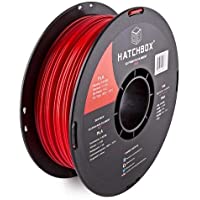 HATCHBOX PLA 3D Printer Filament, Dimensional Accuracy +/- 0.03 mm, 1 kg Spool, 1.75 mm, Red