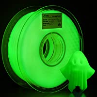 AMOLEN 3D Printer Filament,Glow in The Dark Green PLA Filament 1.75mm,Upgrade Strong Glow Effect and Long Time Glow,3D…