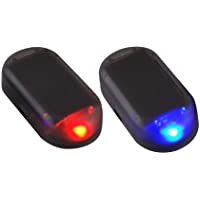 Paddsun 2pcs Solar Powered Car Alarm System,Vehicle LED Light Anti-Theft Flash Blinking Lamp,LED Flashing Security Light…