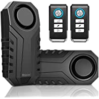 Wsdcam Bike Alarm with Remote 2 Pack, 113dB Wireless Anti-Theft Vibration Motorcycle Bicycle Alarm Waterproof Vehicle…