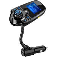 Nulaxy Wireless In-Car Bluetooth FM Transmitter Radio Adapter Car Kit W 1.44 Inch Display Supports TF/SD Card and USB…