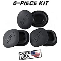 Black Fork Tool Front & Rear Frame Hole Cover Plugs Compatible with Jeep Wrangler JK All 2007-2017 Models