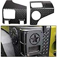 ECOTRIC Rear Corner Guards Body Armor Kit Compatible with 2007-2018 Jeep Wrangler Replacement for 11651.01 Rear Quarter…