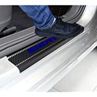 SENYAZON Car Threshold Pedal Sticker for GMC Sierra Truck Decoration Scuff Plate Carbon Fibre Vinyl Sticker Car…