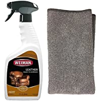 Weiman Leather Cleaner and Polish for Furniture & Car with Microfiber Cloth - Non Toxic Clean and Condition Car Seats…
