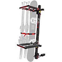 Tyger Auto TG-RK1B707B Folding Hitch-Mounted Ski/Snowboard Rack Fits 2" or 1.25" Receiver Carries 6 Pair Skis or 4…