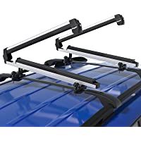 BougeRV Ski & Snowboard Racks 2.0 with Anti-Theft Lock, Extension with Sliding Feature, 28'' Fits 6 Pairs Skis or 4…