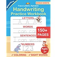Trace Letters: Alphabet Handwriting Practice workbook for kids: Preschool writing Workbook with Sight words for Pre K…