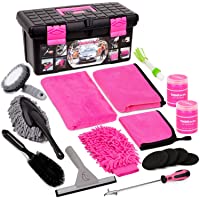 Car Wash Kit, Pink Car Cleaning Kit Interior and Exterior, Car Accessories for Women - Cleaning Gel, Microfiber Cleaning…