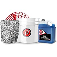 Adam’s Car Wash Kit Complete with Bucket & Grit Guard - Auto Detailing & Car Cleaning Kit | pH Best Car Wash Soap for…