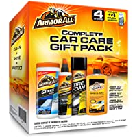 Armor All Car Wash and Cleaner Kit (4 Items) - 2pc Glass Wipes & Protectant with Wax & Wash Concentrate and Tire Shine…