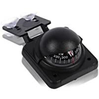 Digital Compass Car Mount Compass Black Compass for Windshield for Car, Watercraft, Boat, Caravan and Truck