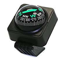 RINGGLO Car Compass Ball Universal Collapsible Dashboard Self Adhesive Mount Navigation Easy to Mount for Car Or Boat