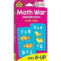 School Zone - Math War Multiplication Game Cards - Ages 8+, 3rd Grade, 4th Grade, 5th Grade, Math Games, Beginning…