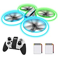 Q9s Drones for Kids,RC Drone with Altitude Hold and Headless Mode,Quadcopter with Blue&Green Light,Propeller Full…