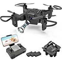 4DV2 Mini Drone with 720P HD Camera for Kids,FPV Live Video Foldable RC Quadcopter Helicopter for Beginners,Toys Gifts…