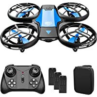 4DV8 Mini Drone for Kids Beginners,Hand Operated/Remote Control Helicopter Quadcopter with 3 Batteries, Altitude Hold…