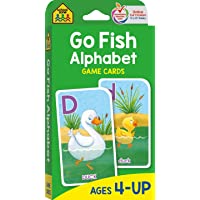 School Zone - Go Fish Alphabet Game Cards - Ages 4 and Up, Preschool to First Grade, Uppercase and Lowercase Letters…
