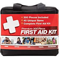 M2 BASICS 300 Piece (40 Unique Items) First Aid Kit | Premium Emergency Kits | Home, Camping, Car, Office, Travel…