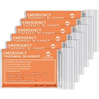 Emergency Mylar Thermal Blankets -Space Blanket Survival kit Camping Blanket (Pack of 6). Perfect for Outdoors, Hiking…