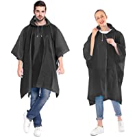ANTVEE Rain Ponchos for Women and Men (2 Pack) with Drawstring Hood for Adults