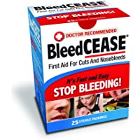BleedCEASE First Aid for Cuts and Nosebleeds Sterile Packings, 25 Count