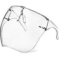 Face Shield with Glasses 4 Pack，Anti-Fog Clear Face Mask Shield Ultra Clear Reusable Protective Plastic Face Shield Mask…