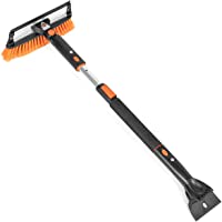 Snow MOOver 39" Extendable Car Snow Brush with Squeegee & Ice Scraper - Foam Grip - Auto Windshield Snowbrush – Scratch…