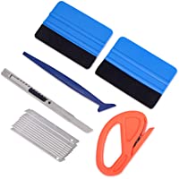 Vehicle Vinyl Wrap Window Tint Film Tool Kit Include 4 Inch Felt Squeegee, Retractable 9mm Utility Knife and Snap-off…