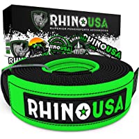 Rhino USA Tree Saver Tow Strap (10' x 4") - Lab Tested 40,320lb Break Strength - Heavy Duty Draw String Included…