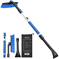 AstroAI 47.2" Ice Scraper and Extendable Snow Brush for Car Windshield and Foam Grip with 360° Pivoting Brush Head for…