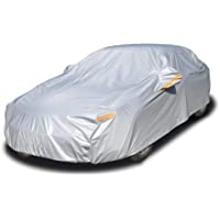 kayme 6 Layers Car Cover Waterproof All Weather for Automobiles, Outdoor Full Cover Rain Sun UV Protection with Zipper…