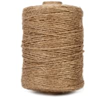 Tenn Well Natural Jute Twine, 500 Feet Long Brown Twine Rope for Crafts, Gift Wrapping, Packing, Gardening and Wedding…