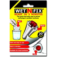 WETNFIX (20 Discs) - Fixing Wall Anchors Fast! Ideal for Loose Wall fixtures Such as Curtain Rails, Toilet roll Holders…