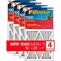Filtrete 16x25x1, AC Furnace Air Filter, MPR 1000, Micro Allergen Defense, 4-Pack (exact dimensions 15.69 x 24.69 x 0.81…