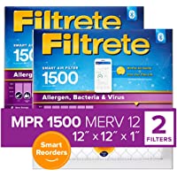 Filtrete 12x12x1, Smart Replenishable AC Furnace Air Filter, MPR 1500, Allergen, Bacteria & Virus, 2-Pack (exact…