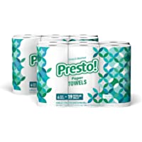 Amazon Brand - Presto! Flex-a-Size Paper Towels, Huge Roll, 12 Count = 38 Regular Rolls