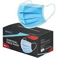 Pack of 50 Disposable Face Mask 3-Ply Breathable & Comfortable Safety Mask, Protective Dust Masks for Indoor and Outdoor…