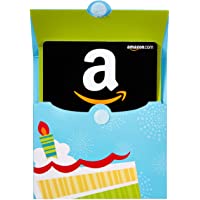 Amazon.com Gift Cards in a Birthday Reveal (Classic Black Card Design)