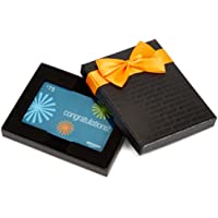 Amazon.com Gift Card in a Black Gift Box (Congratulations Card Design)