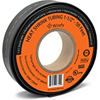 Wirefy 1-1/2" Heat Shrink Tubing - Large Diameter - 3:1 Ratio - Adhesive Lined - Industrial Heat-Shrink Tubing - Black…