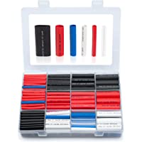 Wirefy 275 PCS Heat Shrink Tubing Kit - 3:1 Dual Wall Tube - Adhesive Lined - Marine Shrink Tubing - Black, Red, White…