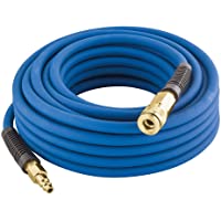 Estwing E1450PVCR 1/4" x 50' PVC / Rubber Hybrid Air Hose with Fittings Lightweight Kink-Resistant Compressed Air Hose…