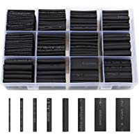 650pcs Heat Shrink Tubing Black innhom Heat Shrink Tube Wire Shrink Wrap UL Approved Ratio 2:1 Electrical Cable Wire Kit…