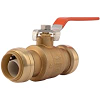 SharkBite 1 Inch Ball Valve, Push to Connect Brass Fitting, Water Shut Off, PEX Pipe, Copper, CPVC, PE-RT, HDPE, 22223…
