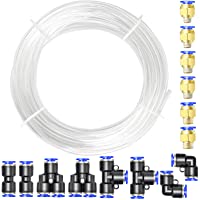 TAILONZ PNEUMATIC Clear 4mm or 5/32 inch OD 2.5mm ID Polyurethane PU Air Hose Pipe Tube Kit 10 Meter 32.8ft
