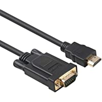 HDMI to VGA, Benfei Gold-Plated HDMI to VGA 6 Feet Cable (Male to Male) Compatible for Computer, Desktop, Laptop, PC…