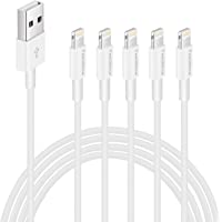 [ MFi Certified ] 5Pack 6ft iPhone Charger Cable, Long Lightning Cable 6 Foot, High Fast 6 Feet iPhone Charging Cable…