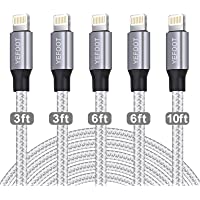 iPhone Charger [Apple MFi Certified] YEFOOT 5Pack(3/3/6/6/10FT) Lightning Cable Compatible iPhone 12Pro Max/12Pro/12/11…